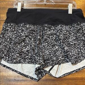 Lululemon Black and White Patterned Shorts
